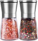Axooms Ceramic Salt & Pepper Grinder Set with Adjustable Coarseness for Sea Salt and Pepper - Chef's Professional Spice Grinder Mill (Set of 2)