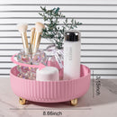 Axooms 360° Rotating Perfume and Makeup Organizer Tray, Large, Ivory White