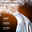 HiLIFE Steamer for Clothes, Portable Handheld Clothing Steamer, 240ml Big Capacity, 700W, Strong Power, Fabric Quick Wrinkle Remover with Brush for Home, Office(ONLY 120V) -Blue