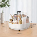 Axooms 360° Rotating Makeup and Perfume Organizer, Large-Capacity Lazy Susan Cosmetics and Lotion Storage, White, Size L