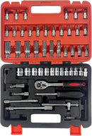 Axooms 53-Piece 1/4" Ratchet Wrench Socket Set with Extension Rod & Sockets - Car Repair & Home Use Tool Kit with Storage Case