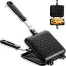Axooms Sandwich Maker, Grilled Sandwich & Panini Maker with Non-Stick Plates, Stovetop Toasted Sandwich Maker Flippable Aluminum Pan for Home Kitchen, 5.9 Inch Length × 14.2 Inch Height