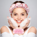 Axooms 3-Piece Spa Headband and Wristband Set for Face Washing, Makeup, and Skincare
