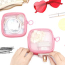 Axooms 4-Piece Mesh Makeup Bag Set, Clear Travel Cosmetic Bags with Zippers, Small Toiletry Pouches in Multiple Sizes
