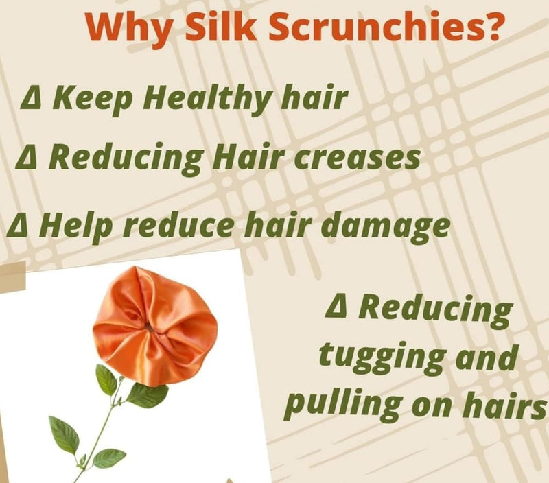 Silk Hair Scrunchies for Women