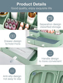 Axooms Large Countertop Makeup Organizer with Drawers for Cosmetics, Skincare, Brushes, Jewelry, and Perfume, White