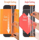 Axooms A4 Stainless Steel 12 Inch Paper Trimmer, Paper Cutting Tool with Automatic Safety Guard and Side Ruler for Craft Paper, Coupons, Stickers, Cards