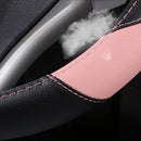 Axooms Leather Steering Wheel Protection Cover , Non-Slip and Breathable Microfiber Protective Cover, Universal Fit for Most Cars (Beige)