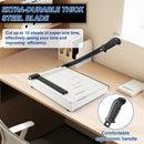 Axooms Paper Cutter, 12 Inch Paper Trimmer with Heavy-Duty Metal Base, 10-Sheet Capacity Guillotine Cutter for Crafts, Cards, Coupons, Stickers & Photos - Black
