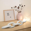 Axooms Wooden Decorative Chain - 5 Link, Home, Office & Party Decor (White)