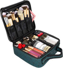 Axooms Cosmetics Storage Bag with Adjustable Compartments, Black, 25 × 22 × 9 cm
