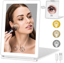 Axooms Rechargeable Makeup Mirror with 72 LEDs, Built-In Magnifying Mirror, 3 Light Colors & Touch-Control Brightness, Foldable Travel Mirror