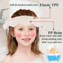 Axooms Baby Silicone Shampoo Bath Hat, Adjustable Ivory White, Eye and Ear Protection