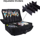 Axooms Professional 3-Tier Waterproof Makeup Case for Travel, Black, 43.5 × 17 × 31 cm, Oxford Fabric, BK14-TMM1