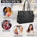 Axooms Women's 15.6-Inch Water-Resistant Laptop Tote Bag, Black