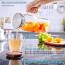 Axooms Glass Pitcher with Lid & Spout – Borosilicate Glass Water Jug for Fridge, Iced Tea, Hot/Cold Water, Coffee, Milk, Lemonade & Juice – 40 oz Small Pitcher with Drip-Free Spout