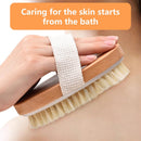 Axooms Wet and Dry Body Brush with Natural Bristles for Shower Massage, Back Cleansing, Lymphatic Drainage, Exfoliation and Circulation (10 cm Round Diameter)
