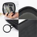Axooms 2-Pack Black Nylon Mesh Cosmetic Pouches with Zippers, 11.5 × 11.5 cm Travel Makeup Bags