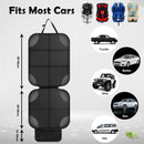 Axooms Car Seat Protector for Child Seat Pad, Pack of 2 ISOFIX Seat Protectors, Car Child Seat, Non-Slip and Waterproof with Thick Padding and 2 Mesh Pockets