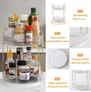 Axooms 360° Rotating Makeup Organizer for Bathroom Countertop, 3-Tier Cosmetic and Perfume Storage Shelf, Gold