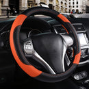 Axooms Leather Steering Wheel Protection Cover , Non-Slip and Breathable Microfiber Protective Cover, Universal Fit for Most Cars (Beige)