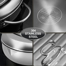 Axooms Deep Frying Pot with Temperature Control, 3.4L Stainless Steel, Compatible with Induction and Gas