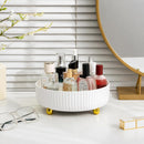 Axooms 360° Rotating Perfume and Makeup Organizer Tray, Large, Ivory White