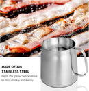 Axooms Stainless Steel Deep Frying Pot 68oz – Large Capacity Multi-Use Oil Filter Pot, Durable Grease Container, Multi-Function Kitchen & Camping Fryer (50oz/1.5L)