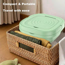 Axooms Small Automatic Portable Folding Washing Machine – Lightweight Mini Washer for Travel, Camping, Apartments & Underwear (Green)
