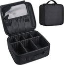 Axooms Cosmetics Storage Bag with Adjustable Compartments, Black, 25 × 22 × 9 cm