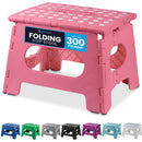 Handy Laundry Folding Step Stool 9 Inch, Black, Non-Slip Holds 300 lbs | 9 Inch, Black, Foldable Collapsible Step Stool, Non-Slip, Holds 300 lbs, Kitchen Bathroom Bedroom, Adults