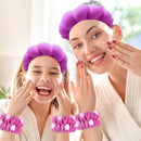 Axooms 3-Piece Spa Headband and Wristband Set for Face Washing, Makeup, and Skincare