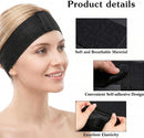 Axooms  30PCS Disposable Spa Facial Headbands Stretch Non-Woven Headband Wrap with Adjustable Magic Tape Elastic Soft Skin Care Hair Band for Women Girls Salons Beauty Esthetician(White)