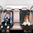 Axooms Car Seat Protector for Child Seat Pad, Pack of 2 ISOFIX Seat Protectors, Car Child Seat, Non-Slip and Waterproof with Thick Padding and 2 Mesh Pockets