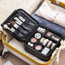 Axooms Cosmetics Storage Bag with Adjustable Compartments, Black, 25 × 22 × 9 cm