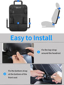 Axooms Car Back Seat Organizer, Backseat Protector, Storage Bag with Tablet Holder and 9 Pockets for Kids, Travel Accessories (1 Pack)