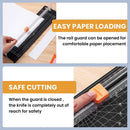 Axooms A4 Stainless Steel 12 Inch Paper Trimmer, Paper Cutting Tool with Automatic Safety Guard and Side Ruler for Craft Paper, Coupons, Stickers, Cards