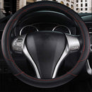 Axooms Leather Steering Wheel Protection Cover , Non-Slip and Breathable Microfiber Protective Cover, Universal Fit for Most Cars (Beige)