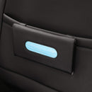 Axooms Car Face Mask and Tissue Holder, PU Leather Sun Visor Organizer with Rear Seat Clips, Black