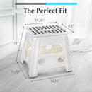 Handy Laundry Folding Step Stool 9 Inch, Black, Non-Slip Holds 300 lbs | 9 Inch, Black, Foldable Collapsible Step Stool, Non-Slip, Holds 300 lbs, Kitchen Bathroom Bedroom, Adults