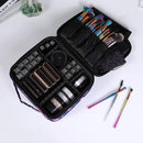 Axooms Cosmetics Storage Bag with Adjustable Compartments, Black, 25 × 22 × 9 cm