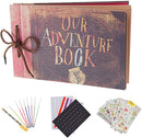 Axooms Charm Collection Family Photo Album - Our Adventure Book Design by Pixar Up - Handmade Expandable Family Scrapbook 11.6 x 7.5 Inch 80 Pages with Storage Box - DIY Accessories Set