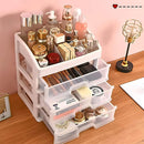 Axooms Makeup and Cosmetics Organizer with 3 Drawers, Bathroom Vanity Storage for Brushes, Lotion, Lipstick and Jewelry, White