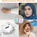Axooms 8 Pairs Strong Magnetic Hijab Pins for Scarf , Heavy Duty Head Pins, Running Apron Clips, Snag-Free Shawl Clips, Small Safety Button Clips for Shirts
