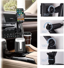 Axooms Universal 3-in-1 Car Cup Holder and Phone Mount, Expandable Base, Black