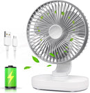 Axooms 4000mAh Double-Ended Spray Fan, Cool Air, 3 New Speeds 2025, USB-C Rechargeable with LED Light Cooler, Touch & Remote Control, 280ml Water Tank, Ice Fill (White)