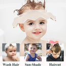 Axooms Baby Silicone Shampoo Bath Hat, Adjustable Ivory White, Eye and Ear Protection