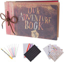 Axooms Charm Collection Family Photo Album - Our Adventure Book Design by Pixar Up - Handmade Expandable Family Scrapbook 11.6 x 7.5 Inch 80 Pages with Storage Box - DIY Accessories Set
