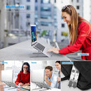 Axooms Foldable Adjustable Aluminum Laptop Stand for MacBook Air/Pro, HP, Lenovo, Dell and Other 10–15.6-Inch Laptops and Tablets, Silver