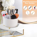 Axooms 360° Rotating Pen and Pencil Holder with 5 Compartments for Office, School and Home, White